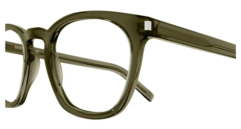 Unisex SL 28 OPT 003 Montature da vista Acetato Verde Trasparente Rotonda miniatura 3