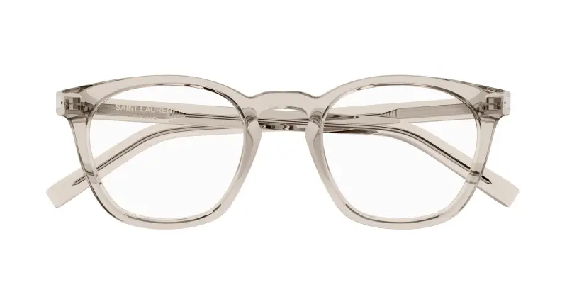 Unisex SL 28 OPT 005 Montature da vista Acetato Beige Trasparente Rotonda miniatura 2