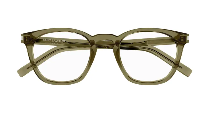 Unisex SL 28 OPT 006 Montature da vista Acetato Marrone Trasparente Rotonda miniatura 2