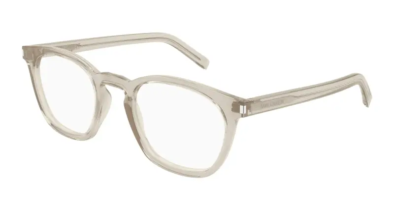 Unisex SL 28 OPT 012 Montature da vista Acetato Giallo Trasparente Rotonda