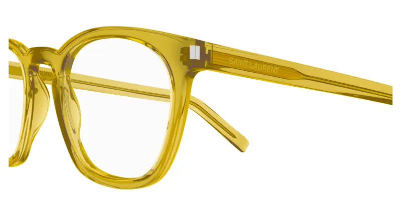 Unisex SL 28 OPT 013 Montature da vista Acetato Giallo Trasparente Rotonda miniatura 3