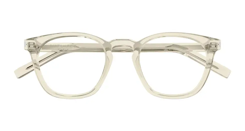 Unisex SL 28 OPT 014 Montature da vista Acetato Giallo Trasparente Rotonda miniatura 2