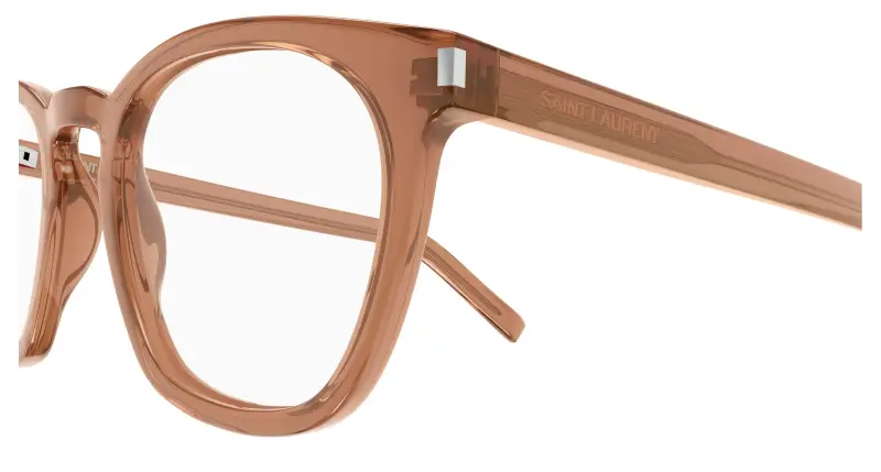 Unisex SL 28 OPT 015 Montature da vista Acetato Marrone Trasparente Rotonda miniatura 3