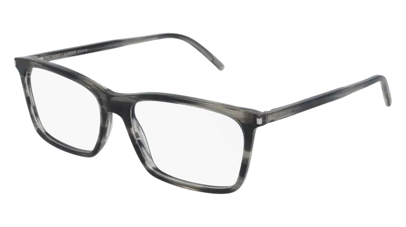 SAINT LAURENT Unisex SL 296 011 Montature da vista Acetato Grigio  Squadrata