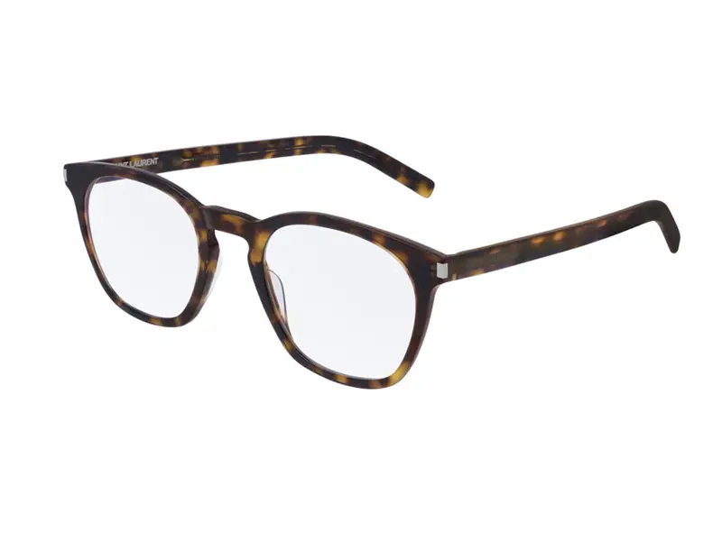 SAINT LAURENT Unisex SL 30 SLIM 003 Montature da vista Acetato Havana  Squadrata