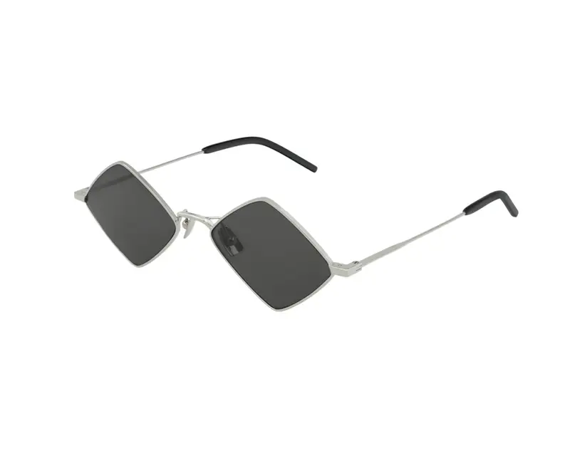 SAINT LAURENT Unisex SL 302 LISA 001 Occhiali da sole Metallo Argento Grigio Geometrica Normale