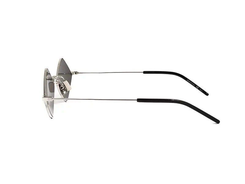 SAINT LAURENT Unisex SL 302 LISA 001 Occhiali da sole Metallo Argento Grigio Geometrica Normale miniatura 2