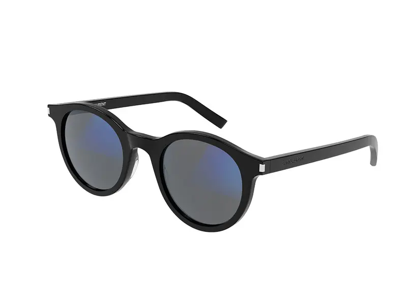 SAINT LAURENT Unisex SL 342 006 Occhiali anti luce blu Acetato Nero Grigio Rotonda Anti-luce blu Fotocromatico miniatura 2