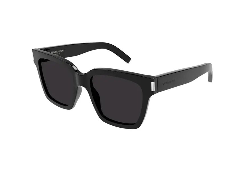 SAINT LAURENT Unisex SL 507 001 Occhiali da sole Acetato Nero Grigio Squadrata Normale