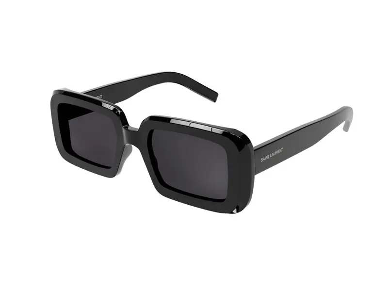 SAINT LAURENT Unisex SL 534 SUNRISE 001 Occhiali da sole Acetato Nero Nero Squadrata Normale