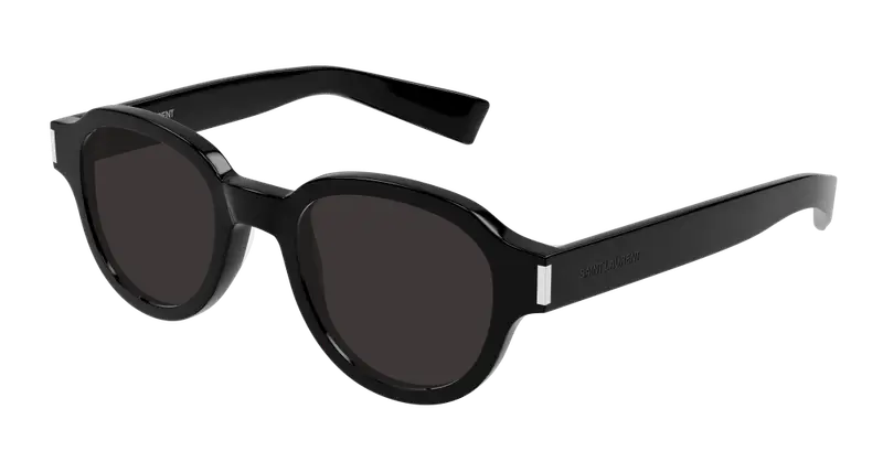 SAINT LAURENT Unisex SL 546 001 Occhiali da sole Acetato Nero Nero Rotonda Normale