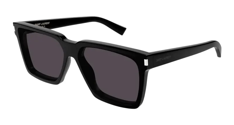 Unisex SL 610/F 001 Occhiali da sole Acetato Nero Nero Squadrata Normale