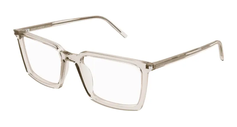 Unisex SL 624 003 Montature da vista Acetato Beige Trasparente Squadrata Antiriflesso