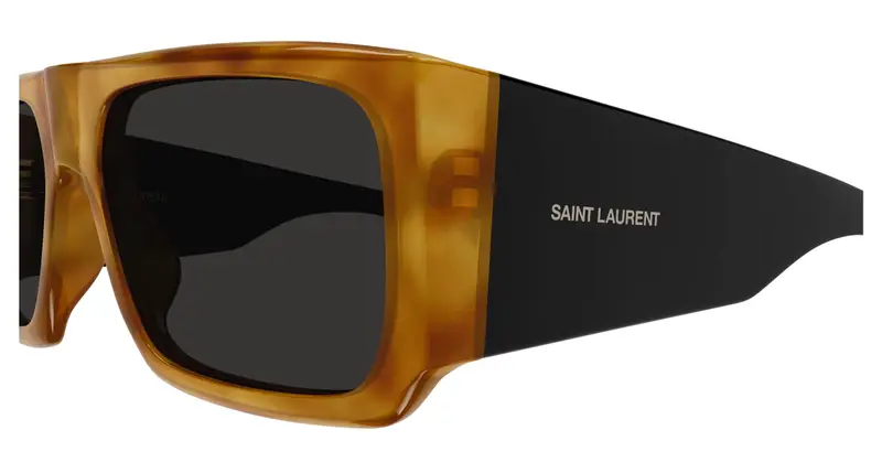 SAINT LAURENT Unisex SL 635 ACETATE 005 Occhiali da sole Acetato Havana Nero Geometrica miniatura 2