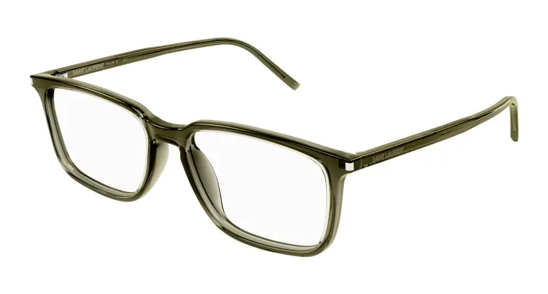 Unisex SL 645/F 005 Montature da vista Acetato Verde Squadrata