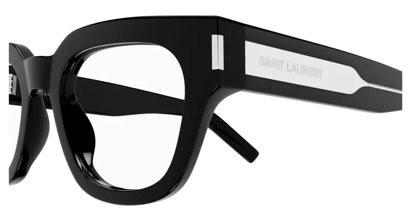 SAINT LAURENT Unisex SL 661 001 Montature da vista Acetato Nero Trasparente Squadrata miniatura 2