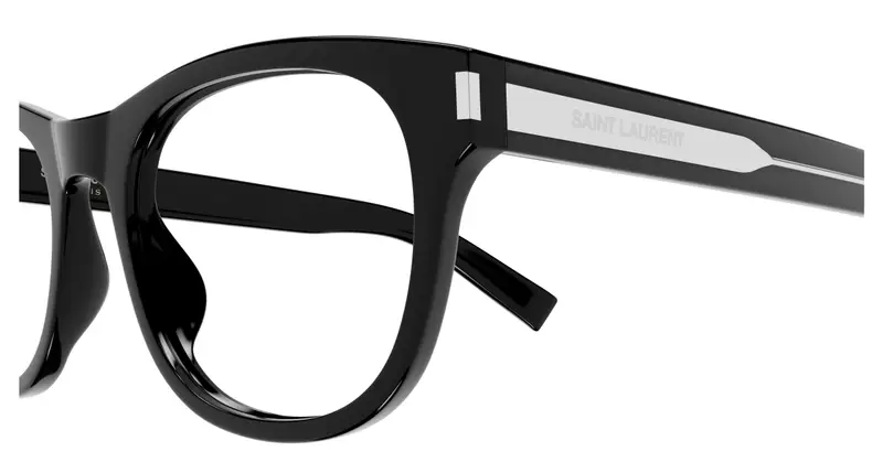 SAINT LAURENT Unisex SL 663 004 Montature da vista Acetato Nero Trasparente Squadrata miniatura 2