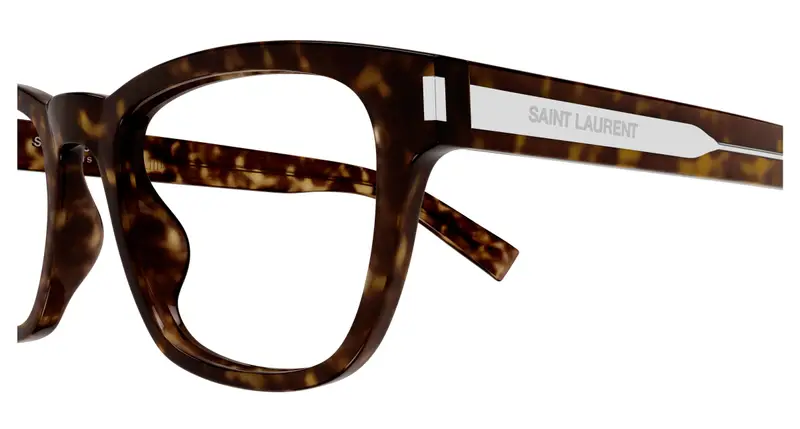 SAINT LAURENT Unisex SL 664 002 Montature da vista Acetato Havana Trasparente Squadrata miniatura 2