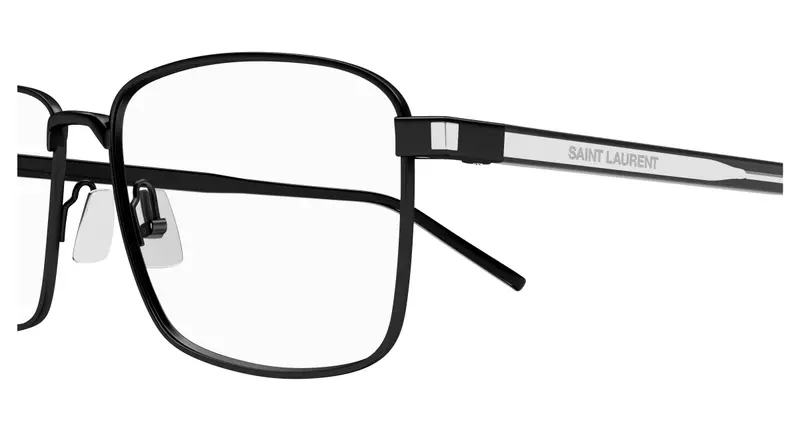 SAINT LAURENT Unisex SL 666 003 Montature da vista Metallo Nero Trasparente Squadrata miniatura 2