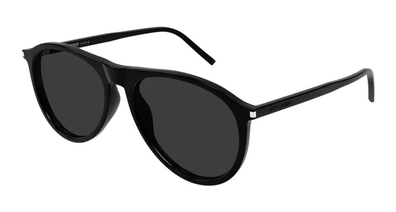 SAINT LAURENT Unisex SL 667 001 Occhiali da sole Acetato Nero Nero Pilot