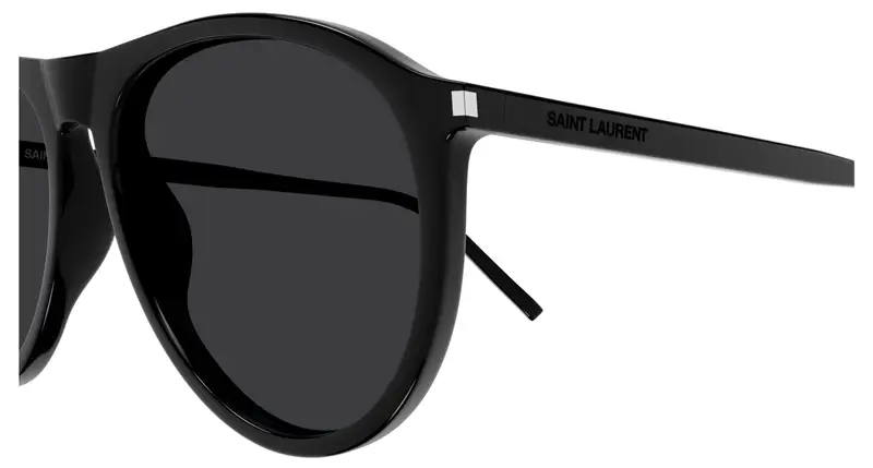 SAINT LAURENT Unisex SL 667 001 Occhiali da sole Acetato Nero Nero Pilot miniatura 2