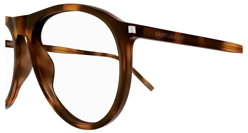 SAINT LAURENT Unisex SL 667 OPT 002 Montature da vista Acetato Havana Trasparente Pilot miniatura 2
