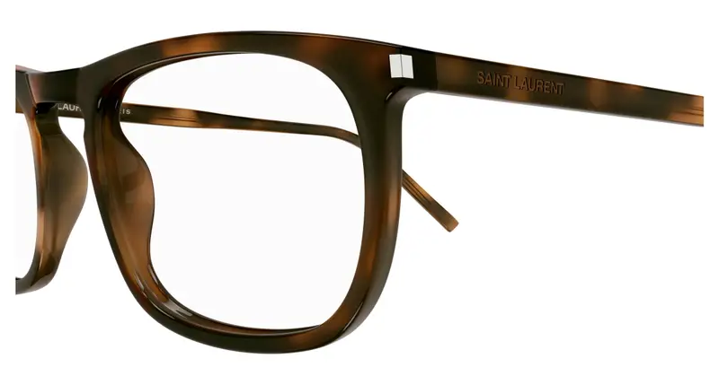 SAINT LAURENT Unisex SL 670 002 Montature da vista Acetato Havana Trasparente Rotonda miniatura 2