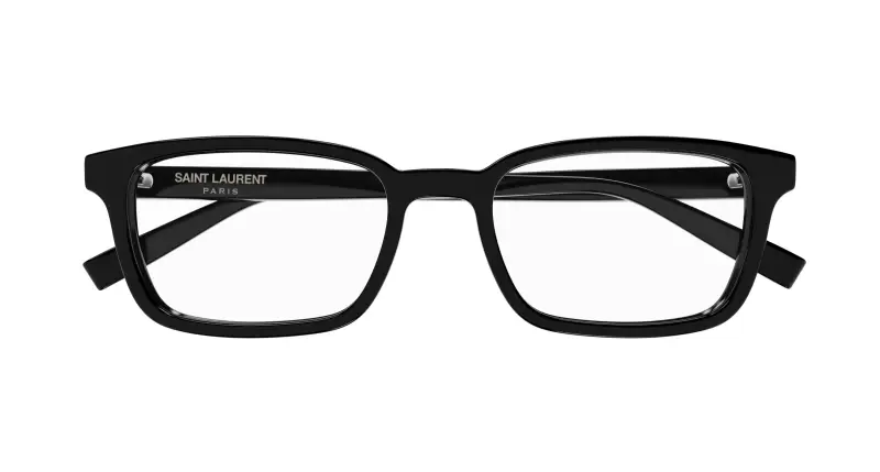 Unisex SL 671 001 Montature da vista Acetato Nero Trasparente Squadrata miniatura 2