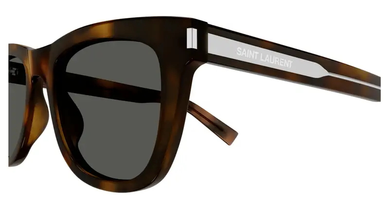 SAINT LAURENT Unisex SL 712 003 Occhiali da sole Acetato Havana Grigio Cat Eye miniatura 2