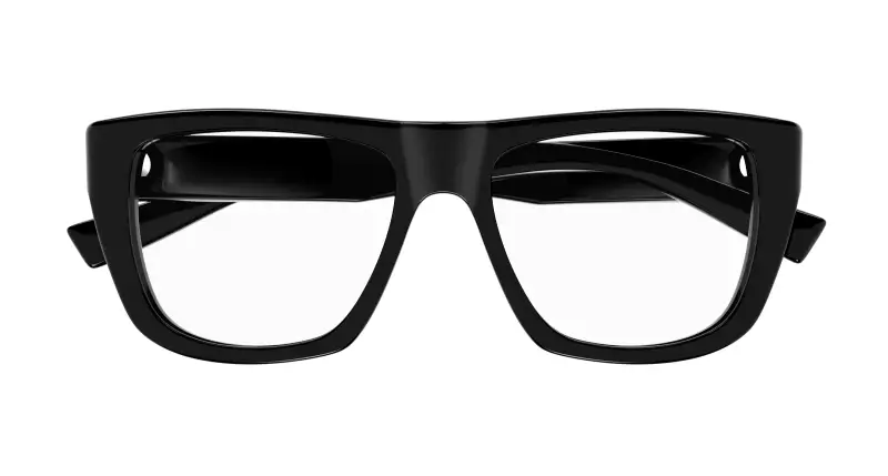 Unisex SL 714 001 Montature da vista Acetato Nero Trasparente Squadrata miniatura 2