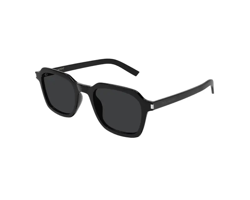 SAINT LAURENT Unisex SL 715 SLIM 001 Occhiali da sole Acetato Nero Nero Squadrata Normale