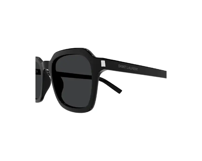 SAINT LAURENT Unisex SL 715 SLIM 001 Occhiali da sole Acetato Nero Nero Squadrata Normale miniatura 2