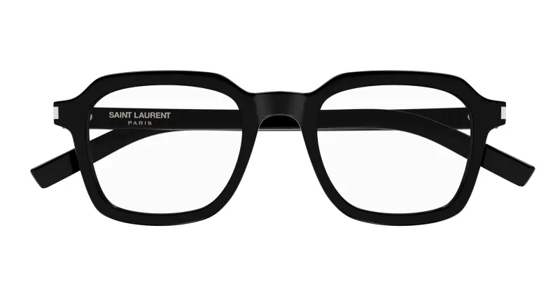 Unisex SL 715 SLIM OPT 001 Montature da vista Acetato Nero Trasparente Squadrata miniatura 2