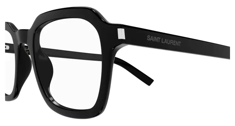 Unisex SL 715 SLIM OPT 001 Montature da vista Acetato Nero Trasparente Squadrata miniatura 3