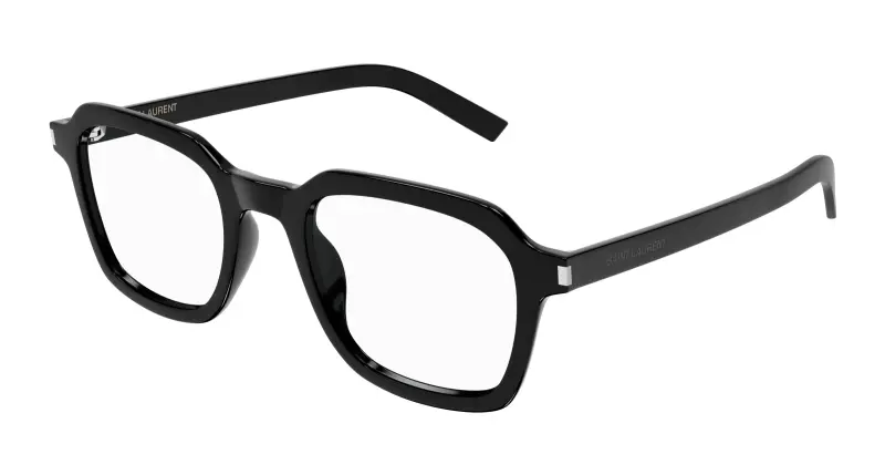 Unisex SL 715 SLIM OPT 001 Montature da vista Acetato Nero Trasparente Squadrata