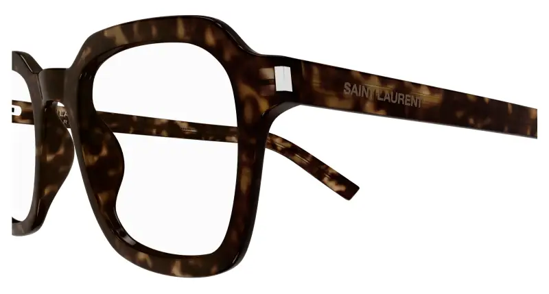 Unisex SL 715 SLIM OPT 002 Montature da vista Acetato Havana Trasparente Squadrata miniatura 3