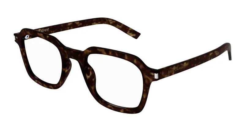 Unisex SL 715 SLIM OPT 002 Montature da vista Acetato Havana Trasparente Squadrata