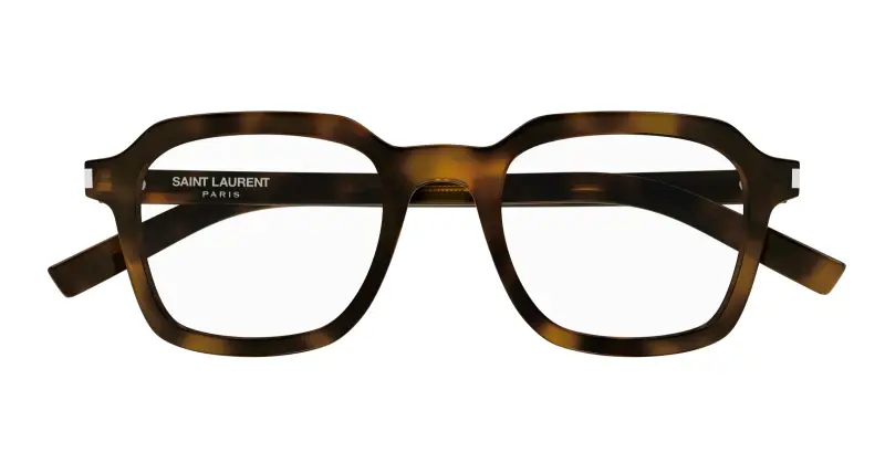 Unisex SL 715 SLIM OPT 003 Montature da vista Acetato Havana Trasparente Squadrata miniatura 2