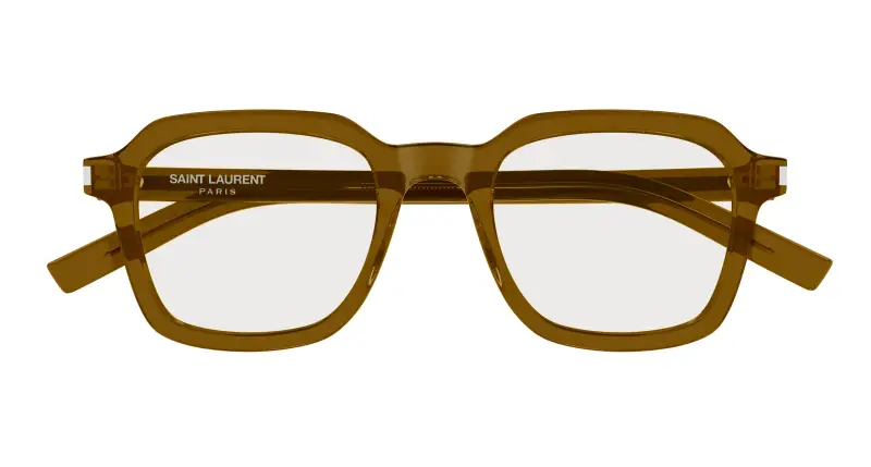 Unisex SL 715 SLIM OPT 005 Montature da vista Acetato Marrone Trasparente Squadrata miniatura 2