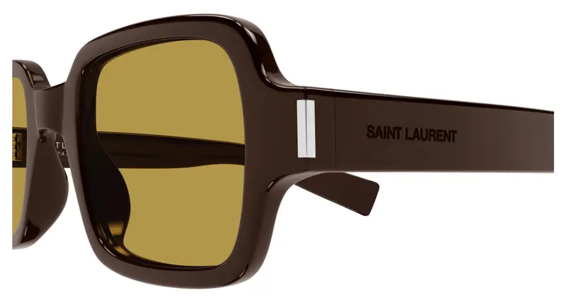 SAINT LAURENT Unisex SL 720 004 Occhiali da sole Acetato Marrone Marrone Squadrata miniatura 2