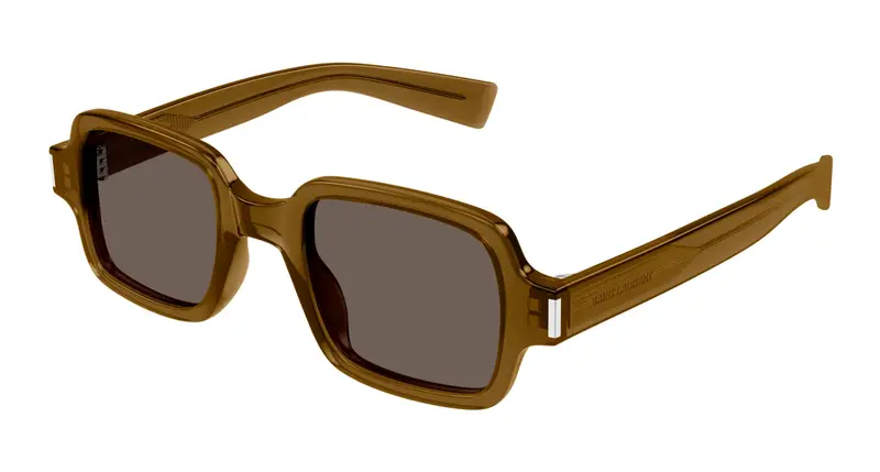 SAINT LAURENT Unisex SL 720 005 Occhiali da sole Acetato Marrone Marrone Squadrata
