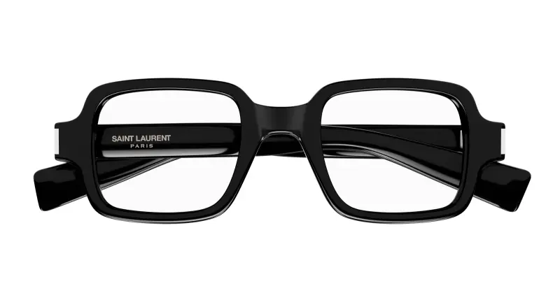 Unisex SL 720 OPT 001 Montature da vista Acetato Nero Trasparente Squadrata miniatura 2