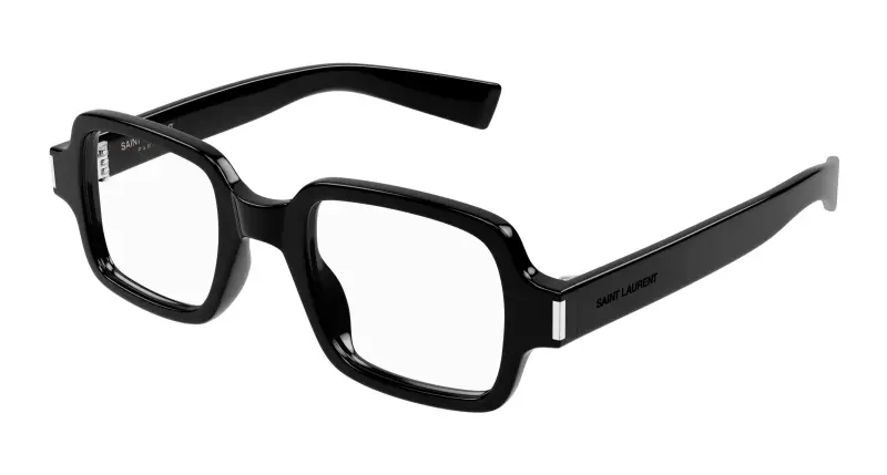 Unisex SL 720 OPT 001 Montature da vista Acetato Nero Trasparente Squadrata