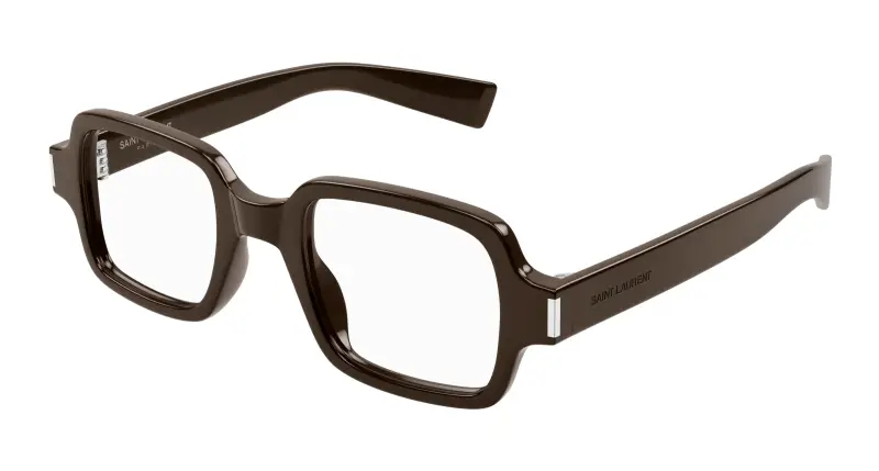 Unisex SL 720 OPT 004 Montature da vista Acetato Marrone Trasparente Squadrata