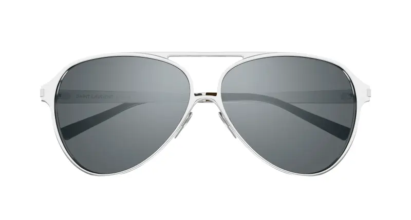 Unisex SL 734 003 Occhiali da sole Metallo Argento Argento Rotonda miniatura 2