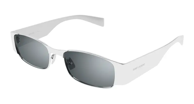 Unisex SL 738 001 Occhiali da sole Metallo Argento Argento Squadrata