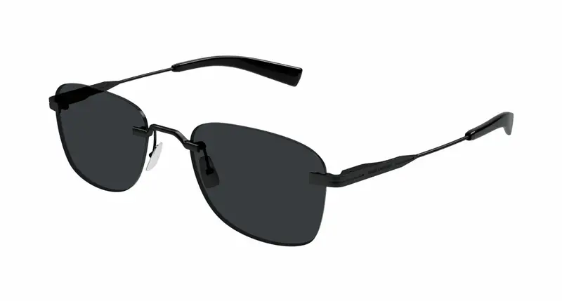SAINT LAURENT Unisex SL 744 SUN 001 Occhiali da sole Metallo Nero Nero Squadrata