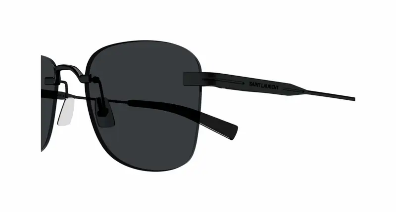 SAINT LAURENT Unisex SL 744 SUN 001 Occhiali da sole Metallo Nero Nero Squadrata miniatura 2