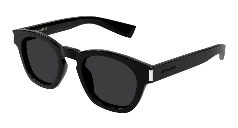 SAINT LAURENT Unisex SL 746 001 Occhiali da sole Acetato Nero Nero Rotonda