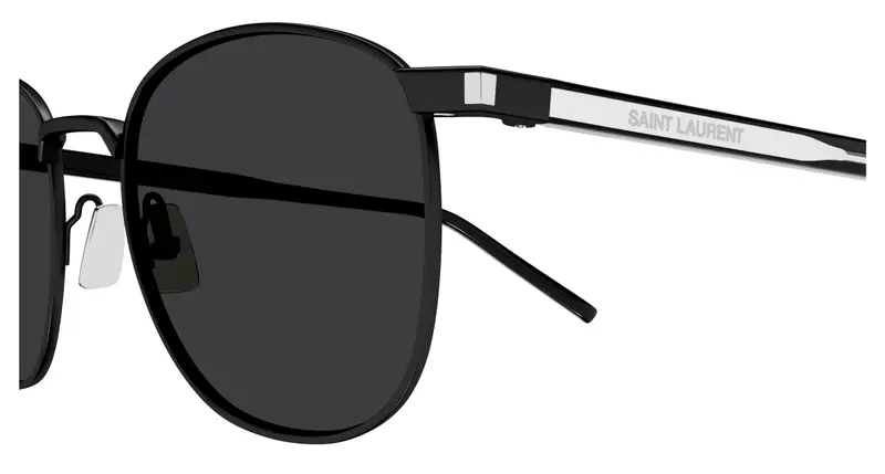 SAINT LAURENT Unisex SL 747 006 Occhiali da sole Metallo Nero Nero Rotonda miniatura 2